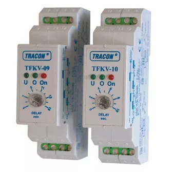Kompakt feszültségfigyelő relé beállítható időkésleltetéssel - Védőrelé - Tracon Electric villamossági készülékek - Tracon Electric - GYÁRTÓK / MÁRKÁK
