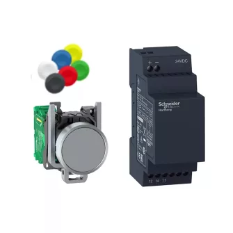 Schneider Electric XB4 fém komplett vezeték nélküli nyomógomb kit (22mm átmérő) - Schneider Electric XB4 fém (komplett) működtető és jelzőkészülékek (22mm átmérő) - Schneider Electric működtető és jelzőkészülékek - Schneider Electric Ipari automatizá