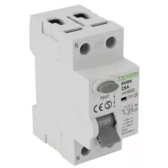 Tracon EVOV Áram-védőkapcsoló AC típus 6kA 2P/4P
