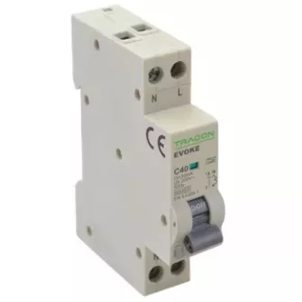 Tracon EVOKE Kombi Fi-relé 2P AC 6kA 1 modul B/C