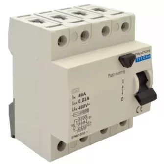 TFXGA áram-védőkapcsoló, A (G) típus (ÖVE E 8601) - Tracon Electric áram-védőkapcsolók (FI