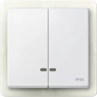 Merten System M IP44-es dupla billentyű fénnyel