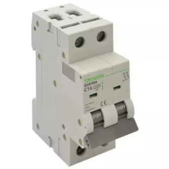 Tracon EVOTDA 2P 10kA Kismegszakító B/C/D 1-63A