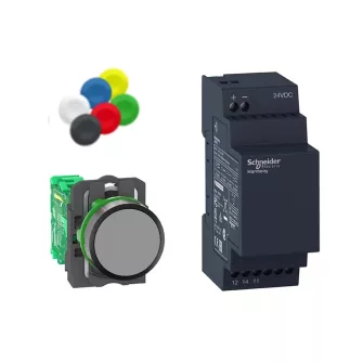Schneider Electric XB5 műanyag komplett vezeték nélküli nyomógomb kit (22mm átmérő) - Schneider Electric XB5 műanyag (komplett) működtető és jelzőkészülékek (22mm átmérő) - Schneider Electric működtető és jelzőkészülékek - Schneider Electric Ipari au