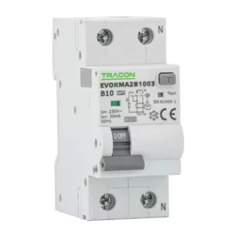 Tracon EVOKMA2 Kombi Fi-relé 2P A 10kA 30-300mA