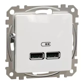 Schneider Sedna dupla USB töltő A+A, 2,1 A