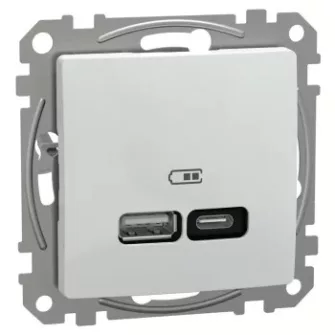 Schneider Sedna dupla USB töltő A+C, 21 és 45 W