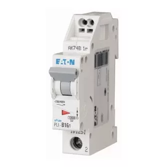 Eaton PLI Kismegszakító 1P 10kA-es - Eaton PLI Kismegszakítók 10 kA-es dugaszolókapcsokkal a leágazási oldalon - Eaton Kismegszakítók és tartozékai - Eaton Villamossági készülékek - Eaton - GYÁRTÓK / MÁRKÁK