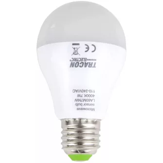 LED fényforrás beépített mozgásérzékelővel - E27 - LED-es fényforrások - Tracon Electric - GYÁRTÓK / MÁRKÁK