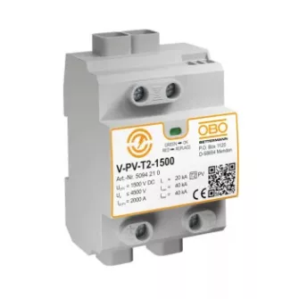 OBO BETTERMANN (TBS) Túlfeszültség-védelem / Napelemes rendszerekhez SurgeController V-PV
